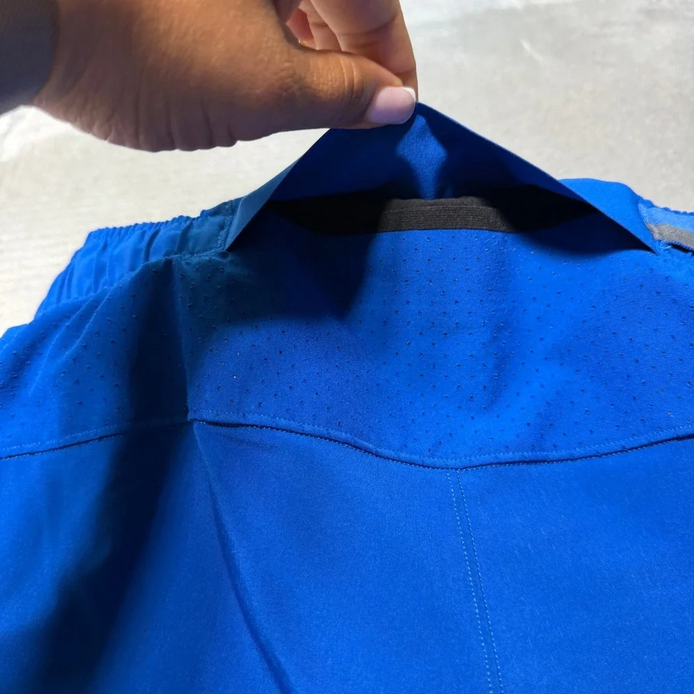Lululemon Mens Surge Lined Running Shorts Blue 6 Inch Inseam Size Small Running